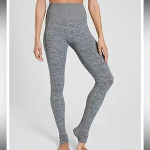 Athleta Exhale Heel Tight Yoga Leggings Gray Space Heather Size Small Softluxe